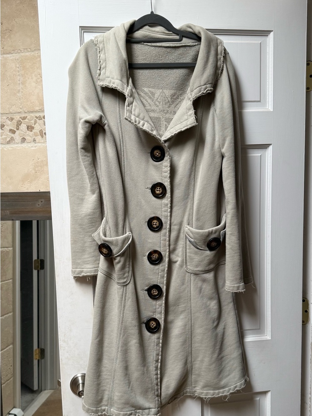 Women’s Long Coat with Button Front